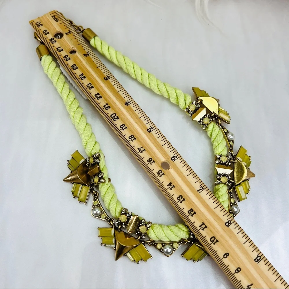 NWT green and brass tones, J.Crew costume necklace
